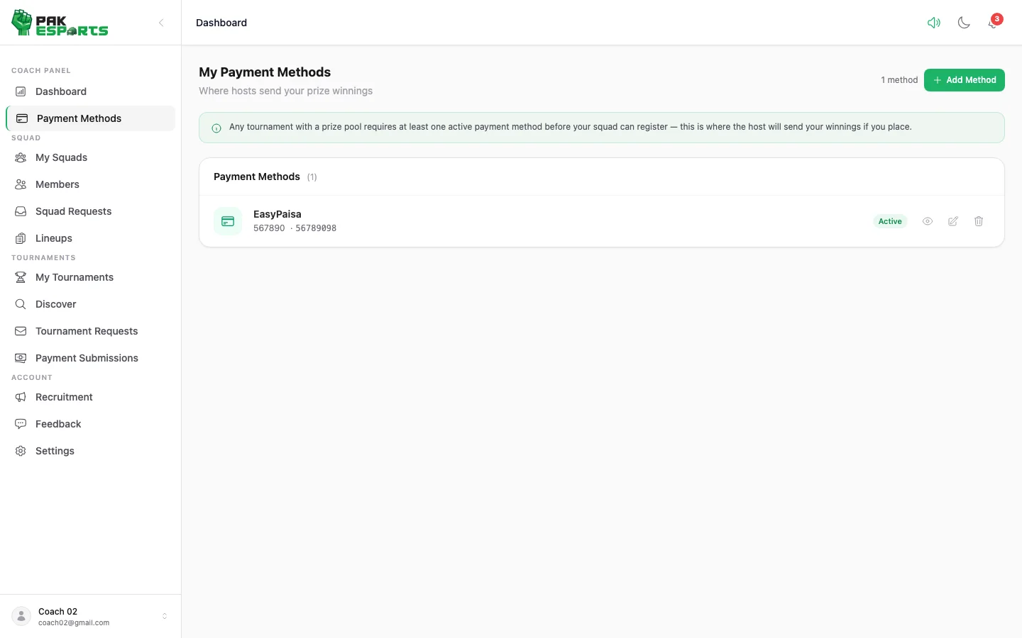 Payment Method Add Karna